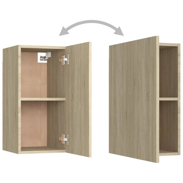 The Living Store TV-kast - Sonoma eiken - 30.5 x 30 x 60 cm - 2 schappen