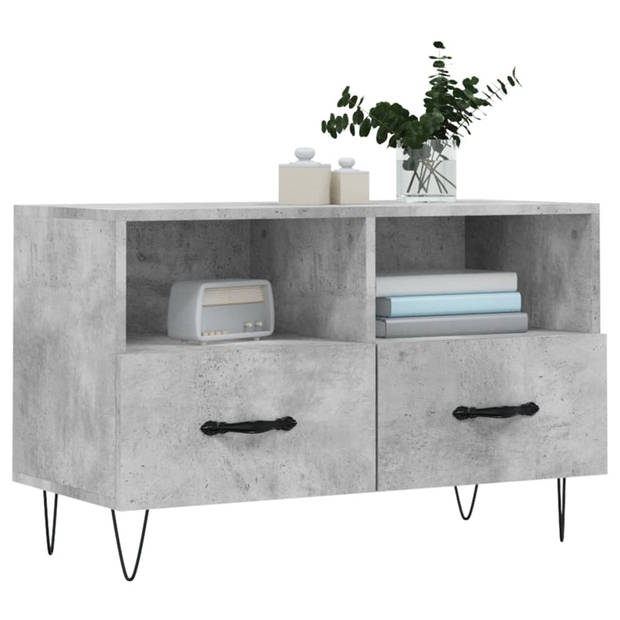 The Living Store Tv-meubel - Betongrijs - 80 x 36 x 50 cm - Stevig materiaal