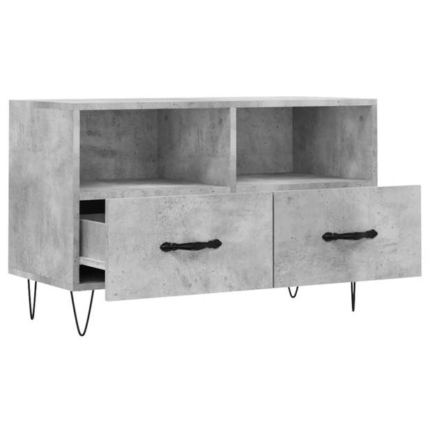 The Living Store Tv-meubel - Betongrijs - 80 x 36 x 50 cm - Stevig materiaal