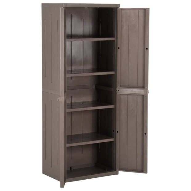 The Living Store Opbergkast - 65 x 45 x 172 cm - 4 schappen - Bruin - Hout-look