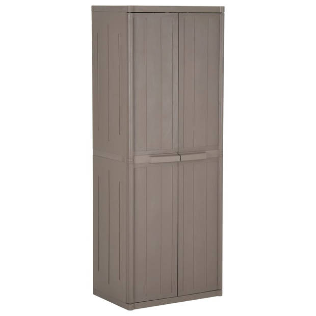 The Living Store Opbergkast - 65 x 45 x 172 cm - 4 schappen - Bruin - Hout-look