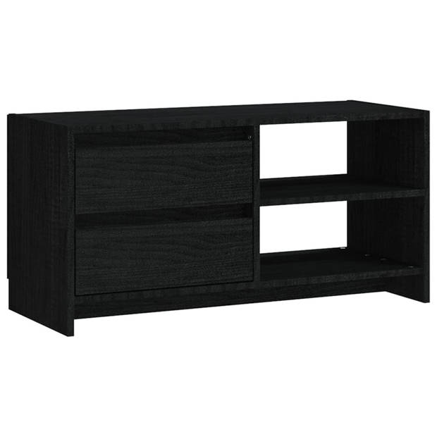 The Living Store TV-meubel - Hout - 80 x 31 x 39 cm - Zwart