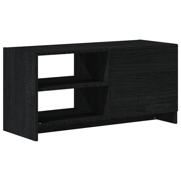 The Living Store TV-meubel - Hout - 80 x 31 x 39 cm - Zwart