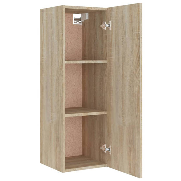 The Living Store Televisiemeubelset Sonoma Eiken - 2x 80x30x30cm - 2x 30.5x30x90cm - 1x 30.5x30x30cm