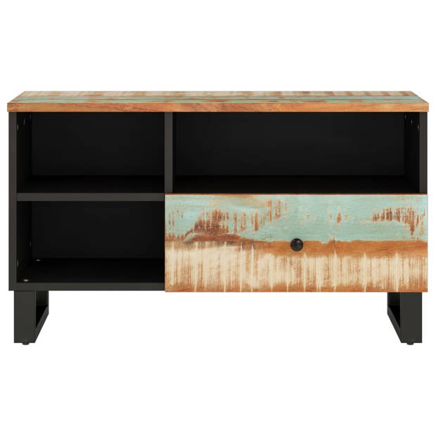 The Living Store TV-meubel Recycled Hout - 80x33x46 cm - Opbergruimte - Uitstal Functie