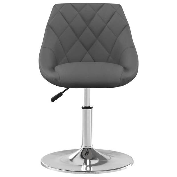 The Living Store Draaibare Eetkamerstoelen - Donkergrijs Fluweel - 46 x 44 x (62.5-77.5) cm - Gasveermechanisme