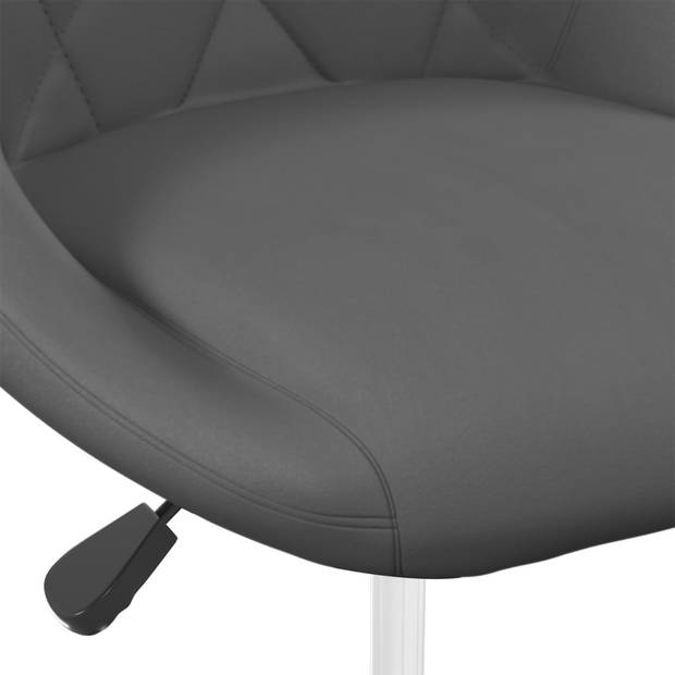 The Living Store Draaibare Eetkamerstoelen - Donkergrijs Fluweel - 46 x 44 x (62.5-77.5) cm - Gasveermechanisme