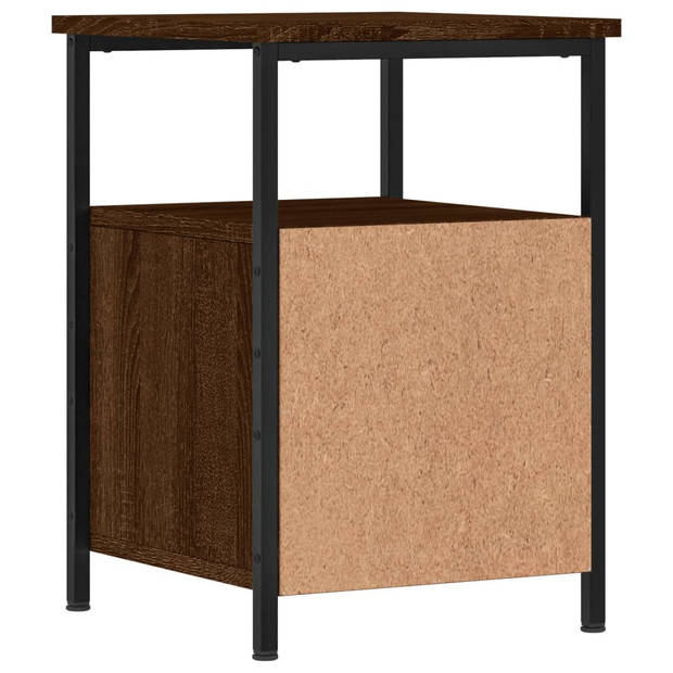 vidaXL Nachtkastjes 2 st 34x35,5x50 cm bewerkt hout bruin eikenkleur