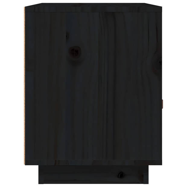 vidaXL Nachtkastjes 2 st 40x34x45 cm massief grenenhout zwart