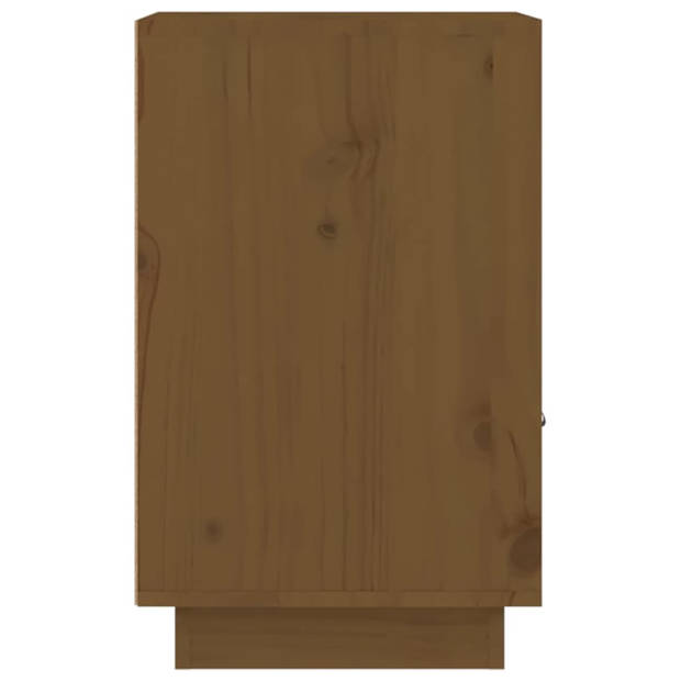 vidaXL Nachtkastje 40x34x55 cm massief grenenhout honingbruin