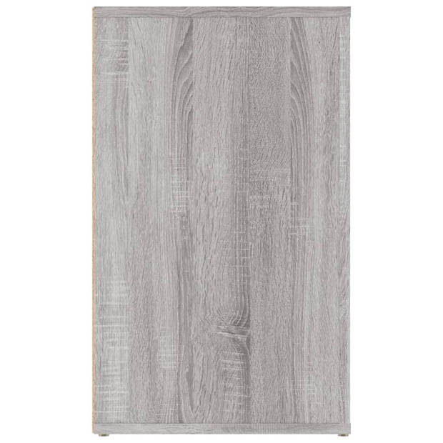 vidaXL Nachtkastje 50x36x60 cm bewerkt hout grijs sonoma eikenkleurig