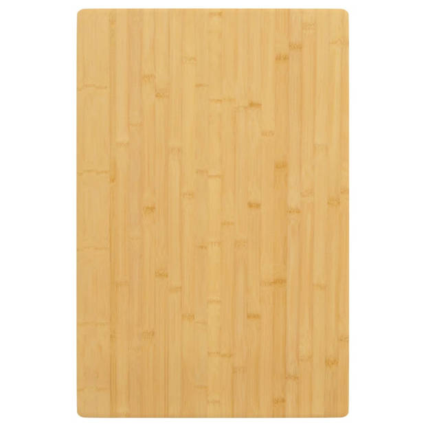 The Living Store Bamboe Tafelblad - 40 x 60 x 4 cm - Duurzaam en veelzijdig - Afgeronde randen - Eenvoudig schoon te