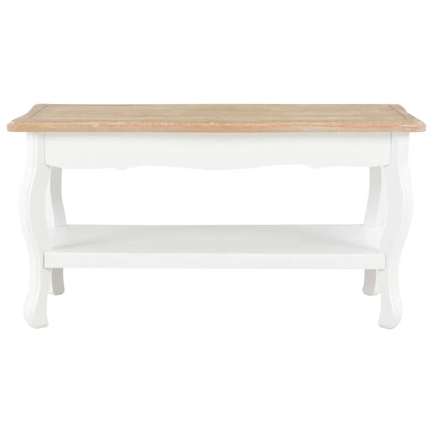 The Living Store Salontafel Classic - 87.5 x 42 x 44 cm - MDF - massief grenenhout