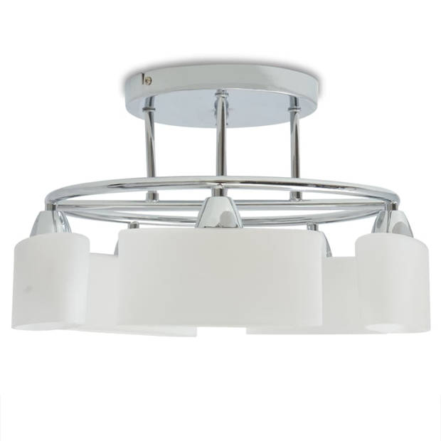The Living Store Plafondlamp - 5 Glazen Kappen - 42.5 x 25 cm - E14 Fitting