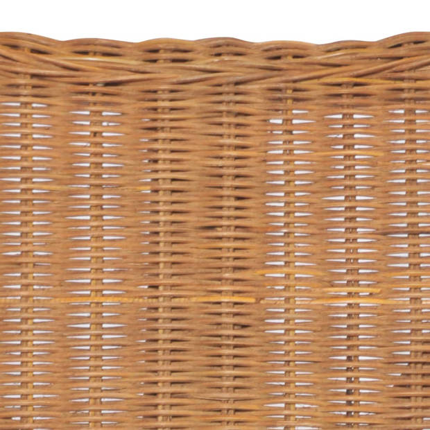 The Living Store 2-zitsbank - Natuurlijk Rattan - Lichtbruin - 120 x 84 x 90.5 cm - Montage vereist