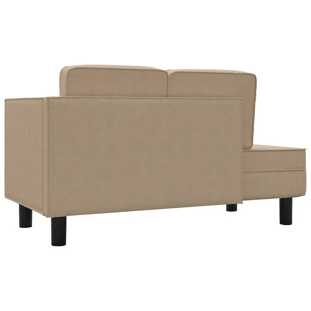 The Living Store Chaise Longue - Cappuccino Kunstleer - 118 x 55 x 57 cm - Duurzaam - Comfortabel
