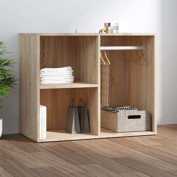 The Living Store Kledingkast - 80x40x65 cm - Sonoma eiken