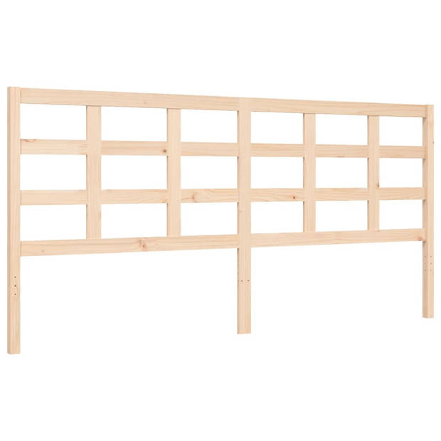 vidaXL Bedframe met hoofdbord massief hout 200x200 cm