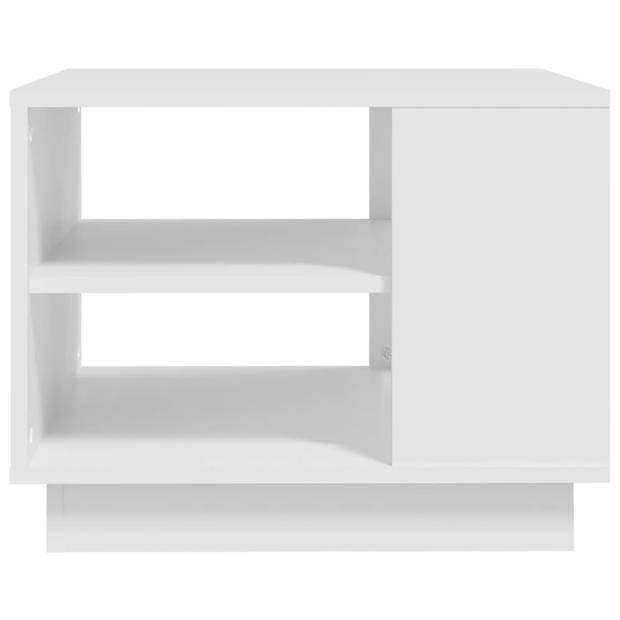 The Living Store Salontafel Banktafel - 55 x 55 x 43 cm - Wit - Spaanplaat