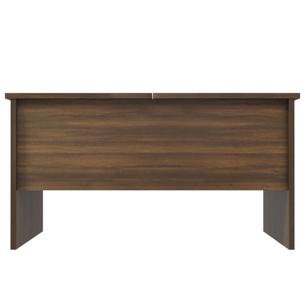 The Living Store Houten Salontafel - 80 x 50 x 42.5 cm - Bruineiken