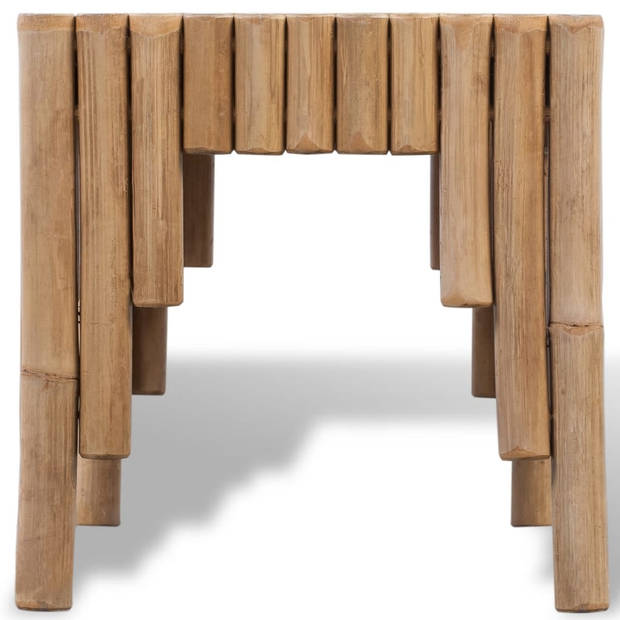 The Living Store Bamboe Salontafel - 70x35x35 cm - Weerbestendig