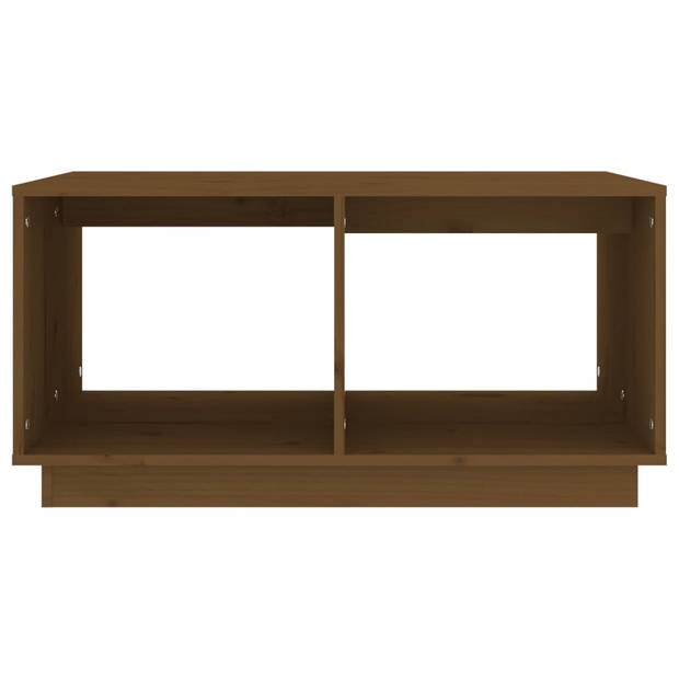 The Living Store Salontafel - Massief Grenenhout - 80 x 50 x 40 cm - Honingbruin