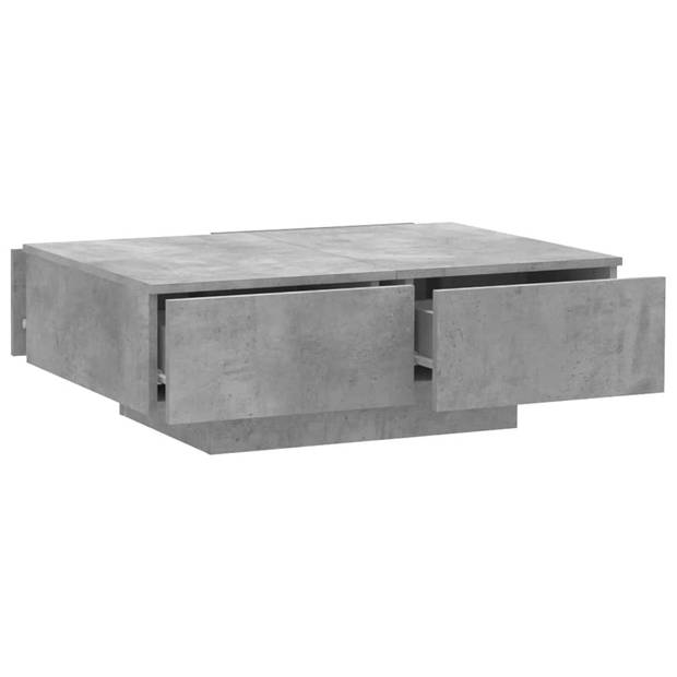 vidaXL Salontafel 90x60x31 cm bewerkt hout betongrijs