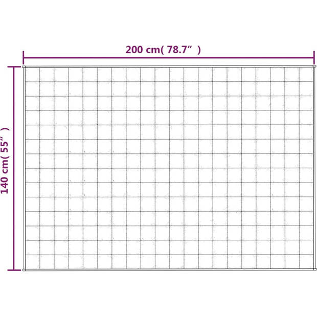 The Living Store Verzwaringsdeken - Katoen - 140 x 200 cm - 6 kg