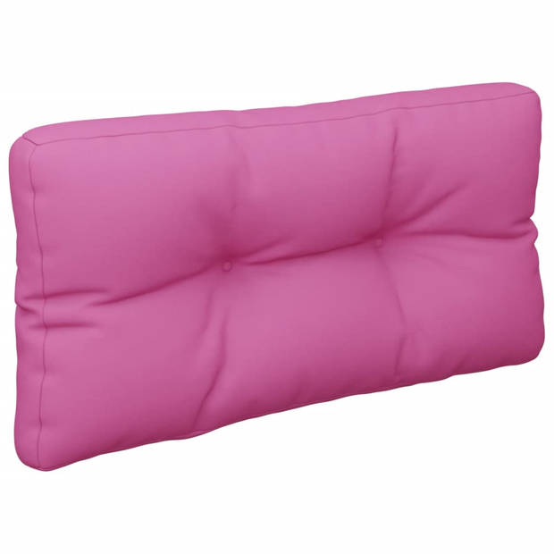 The Living Store Palletkussens - Polyester - Zachte vulling - Brede toepassing - 80x80x12 cm - roze