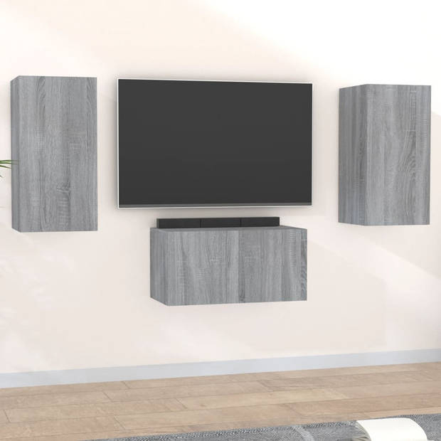 The Living Store Televisiemeubel - Sonoma Eiken - 60x30x30 cm en 2x 30.5x30x60 cm