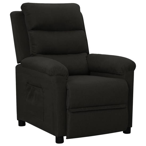 The Living Store Fauteuil Verstelbaar - Zwart - 74 x 143 x 82.5 cm