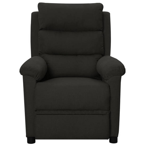 The Living Store Fauteuil Verstelbaar - Zwart - 74 x 143 x 82.5 cm