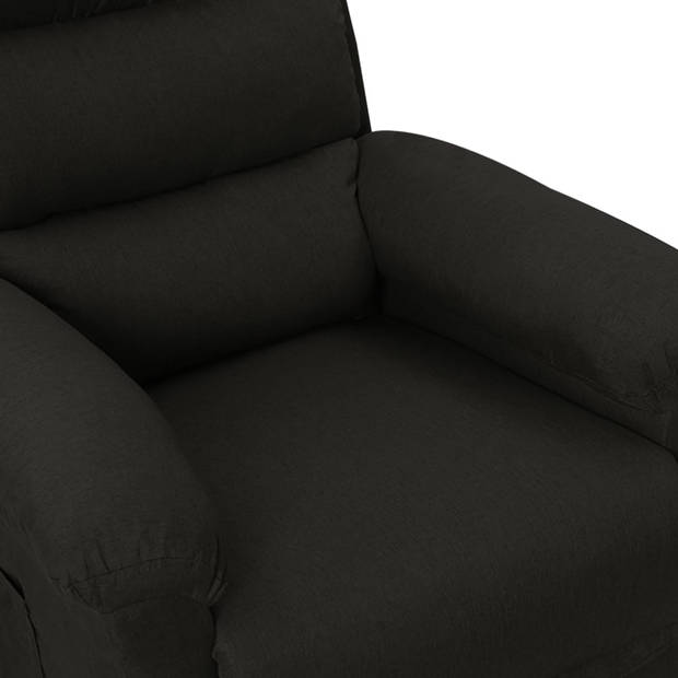 The Living Store Fauteuil Verstelbaar - Zwart - 74 x 143 x 82.5 cm