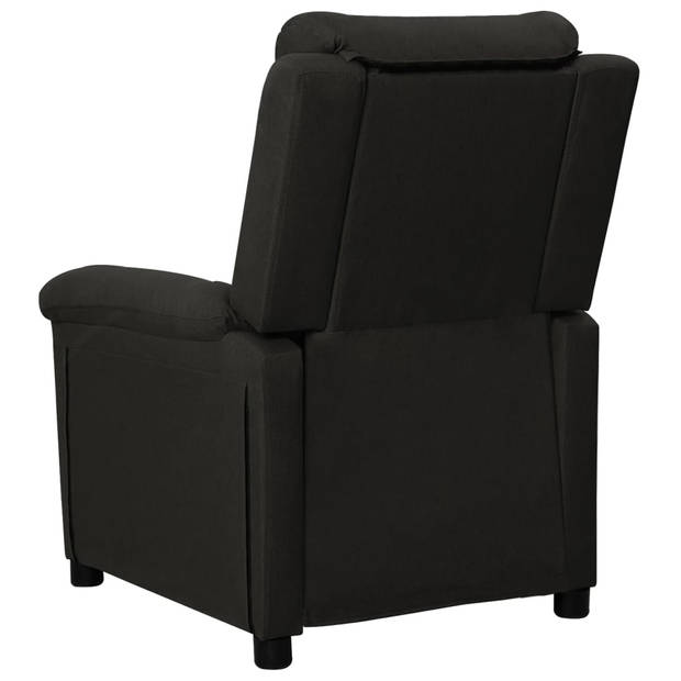 The Living Store Fauteuil Verstelbaar - Zwart - 74 x 143 x 82.5 cm