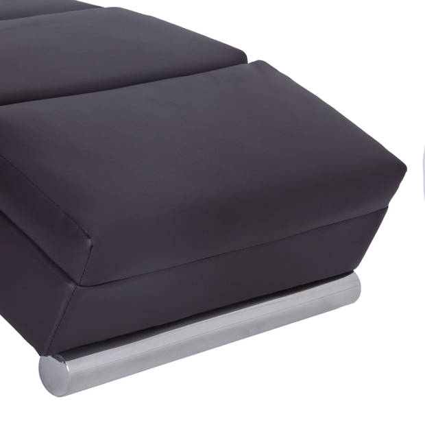 The Living Store Chaise Longue - Massage en Verwarming - Bruin - 155 x 51 x 71 cm - USB-aansluiting