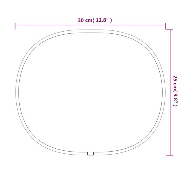 vidaXL Wandspiegel 30x25 cm goudkleurig