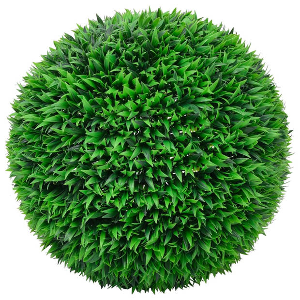 The Living Store Kunstbuxus Set - Polyethyleen - Groen - 55 cm - 2 stuks