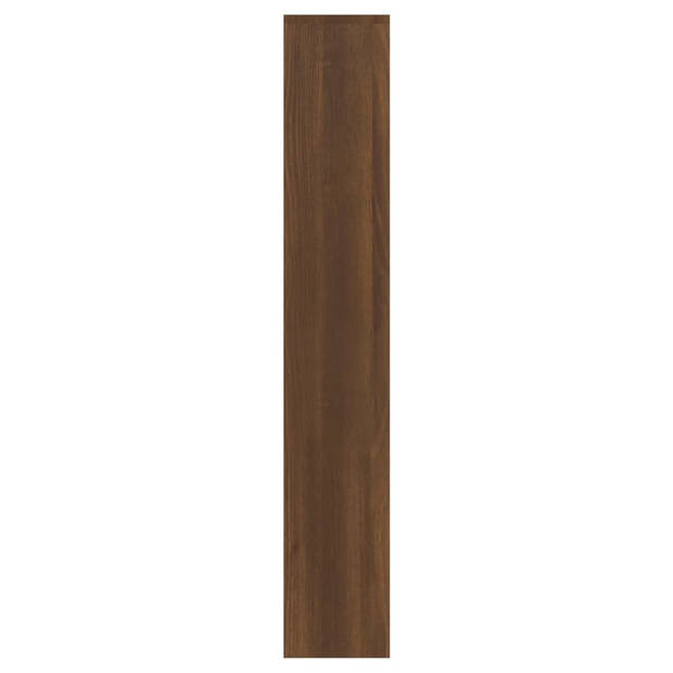 The Living Store Schoenenkast 3-laags - 63x17x102.5 cm - Bruineiken - Bewerkt hout en glas