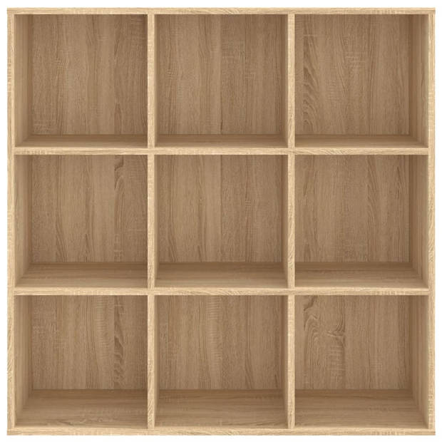 The Living Store Boekenkast - Sonoma Eiken - 98 x 30 x 98 cm - 9 vakken