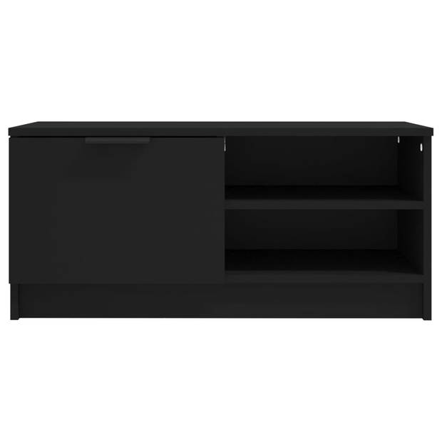 The Living Store Tv-meubel - Zwart - 80 x 35 x 36.5 cm - Praktisch materiaal