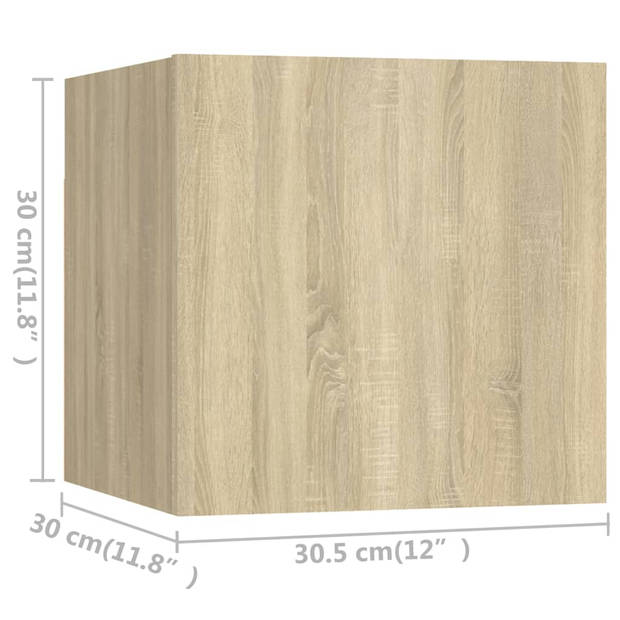 vidaXL 5-delige Tv-meubelset bewerkt hout sonoma eikenkleurig