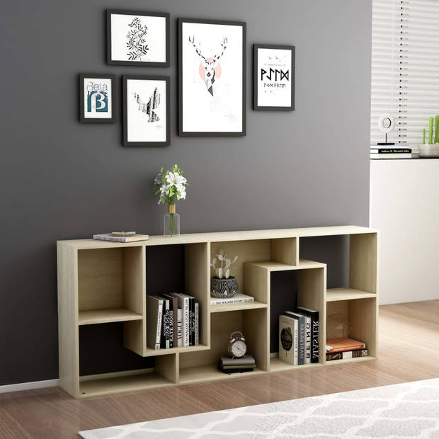 The Living Store Boekenkast - Sonoma Eiken - 67 x 24 x 161 cm - Spaanplaat