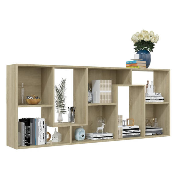 vidaXL Boekenkast 67x24x161 cm bewerkt hout sonoma eikenkleurig