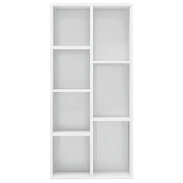 The Living Store Boekenkast - 50 x 25 x 106 cm - Hoogglans wit