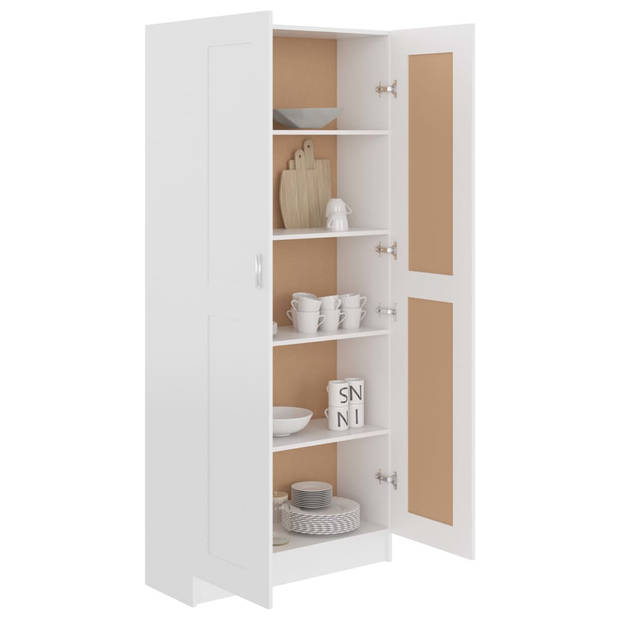 The Living Store Boekenkast - Wit - 82.5 x 30.5 x 185.5 cm