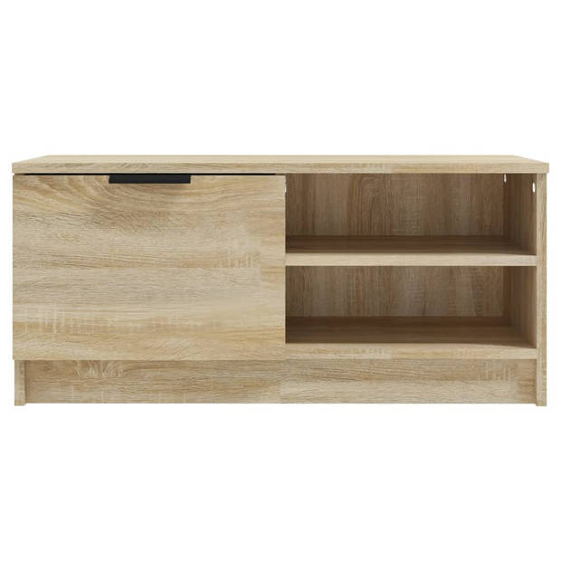 vidaXL Tv-meubel 80x35x36,5 cm bewerkt hout sonoma eikenkleurig