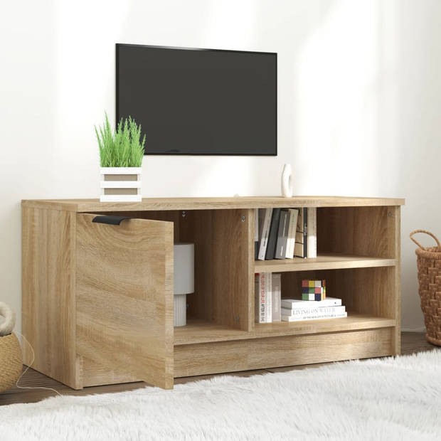 The Living Store TV-meubel Sonoma Eiken - 80 x 35 x 36.5 cm - Praktisch en Stijlvol