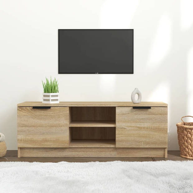 The Living Store TV-meubel Sonoma eiken - 102 x 35 x 36.5 cm - praktisch design