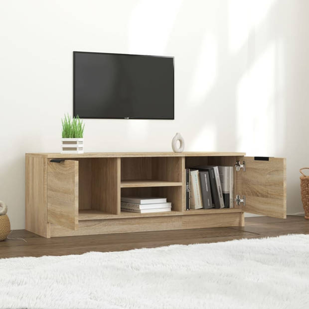 The Living Store TV-meubel Sonoma eiken - 102 x 35 x 36.5 cm - praktisch design