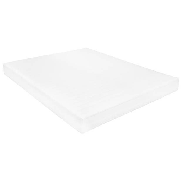 The Living Store Matras 7 Zone PU-schuim D25 - 160 x 200 x 16 cm - Extra zacht en drukverlichtend - Wit